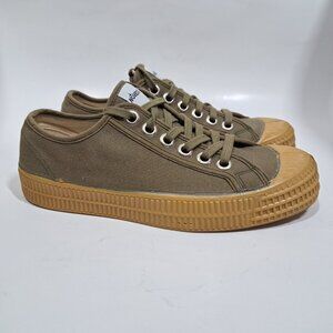 Novesta Star Master Canvas Trainers Shoes Sneakers Military Green Sz 40 US 7 Low